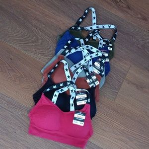 6 NWT ANGELINA SPORT BRAS.  #5822